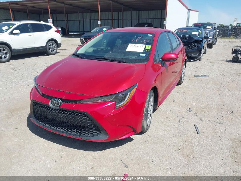 2021 Toyota Corolla Le VIN: 5YFEPMAE1MP168647 Lot: 39383227