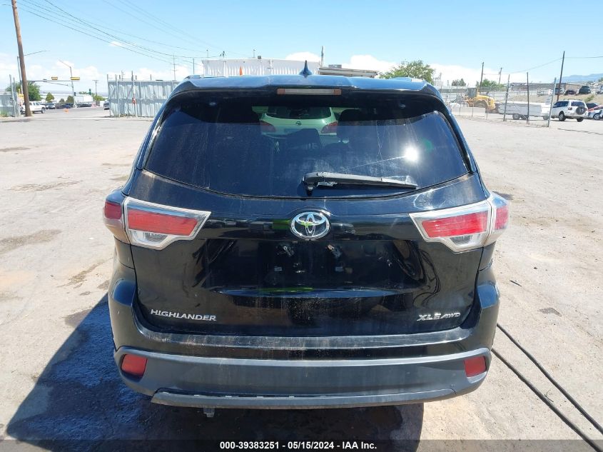 2016 Toyota Highlander Xle V6 VIN: 5TDJKRFH9GS258394 Lot: 39383251