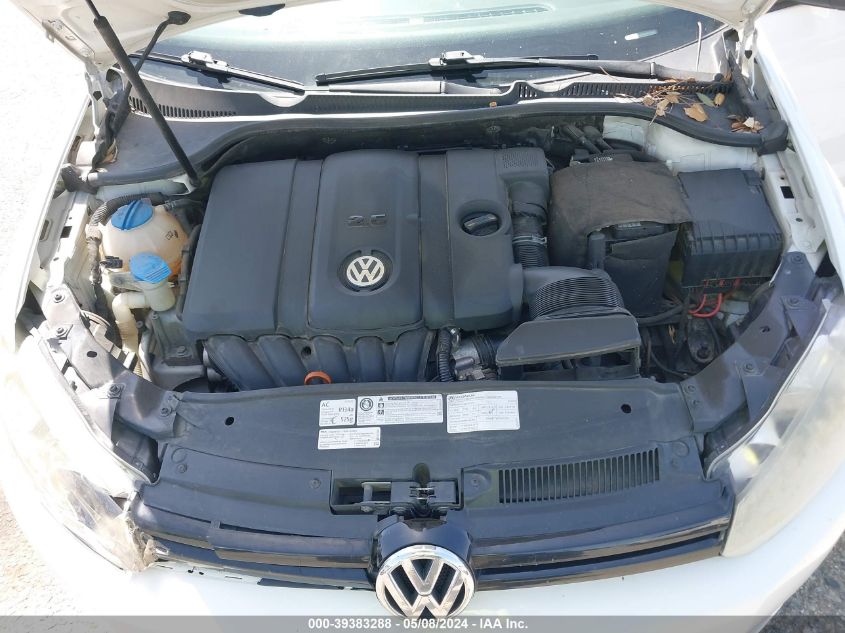 2012 Volkswagen Golf 2.5L 2-Door VIN: WVWBB7AJ5CW307569 Lot: 39383288