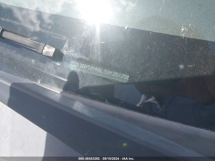 2013 Hyundai Elantra Gls VIN: 5NPDH4AE7DH387358 Lot: 39383292