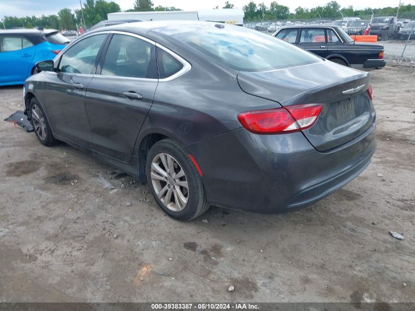 2015 Chrysler 200 Limited VIN: 1C3CCCAB3FN675721 Lot: 39383387