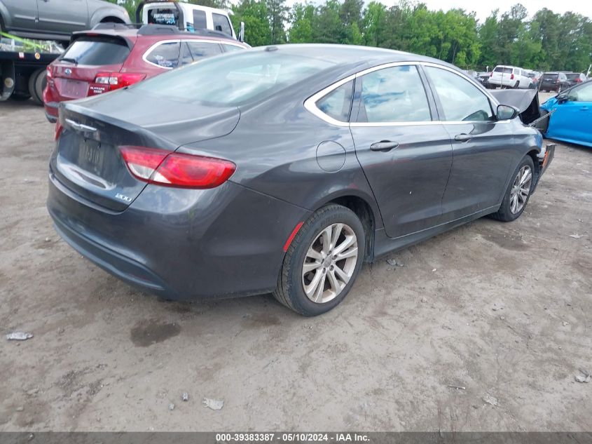 2015 Chrysler 200 Limited VIN: 1C3CCCAB3FN675721 Lot: 39383387