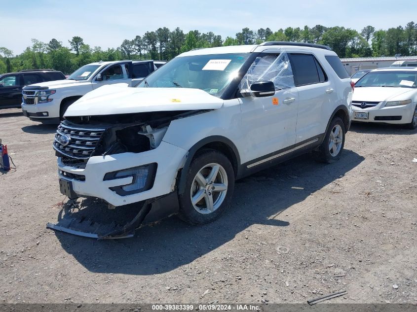 VIN 1FM5K8D89HGA41482 2017 FORD EXPLORER XLT