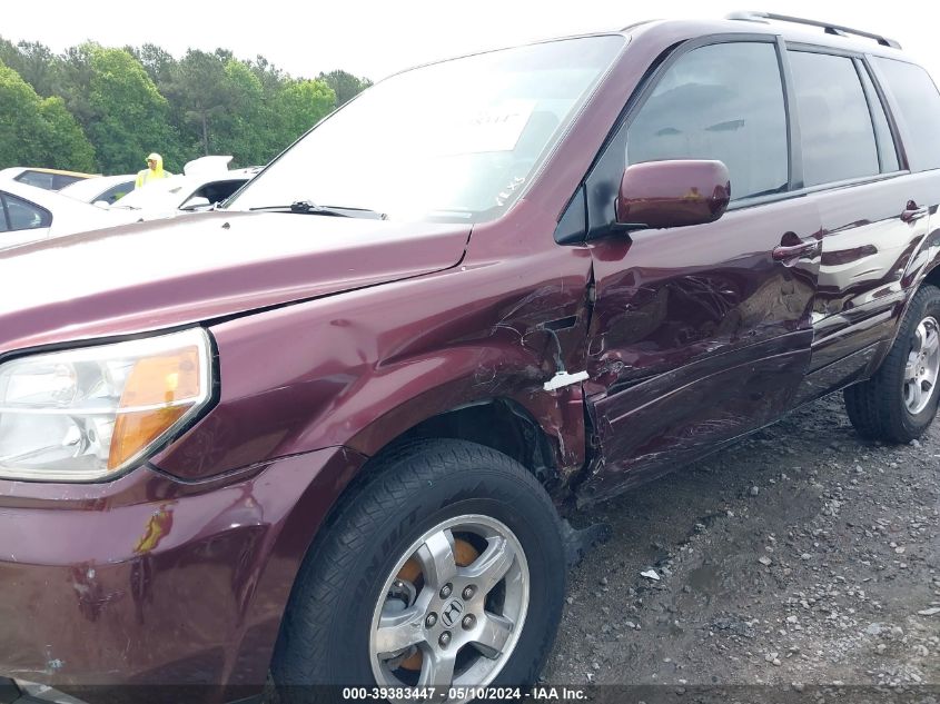 2008 Honda Pilot Se VIN: 5FNYF283X8B013024 Lot: 39383447