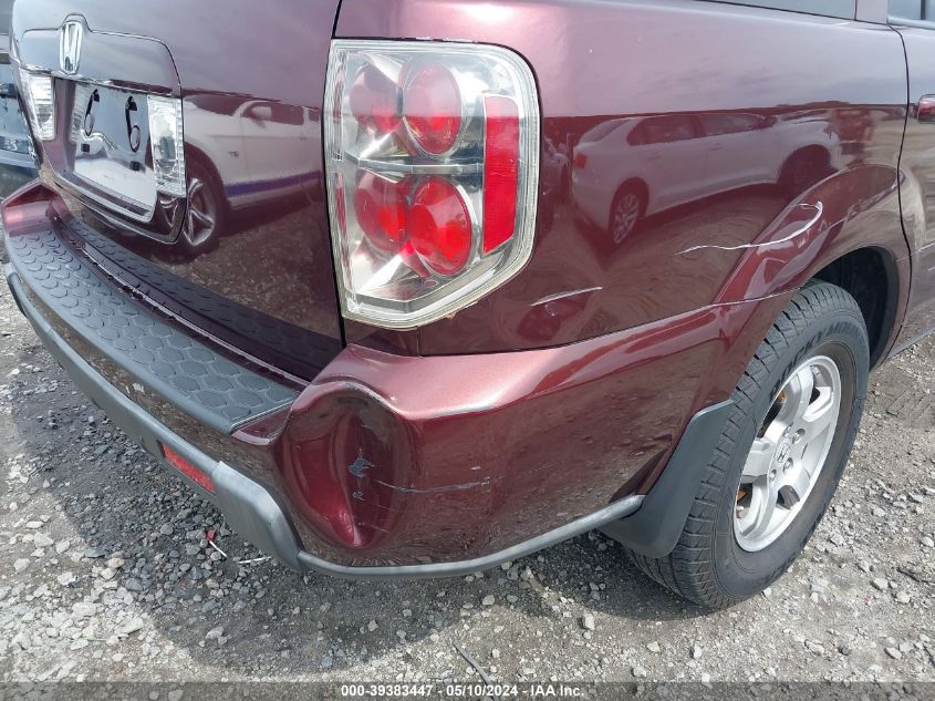 2008 Honda Pilot Se VIN: 5FNYF283X8B013024 Lot: 39383447