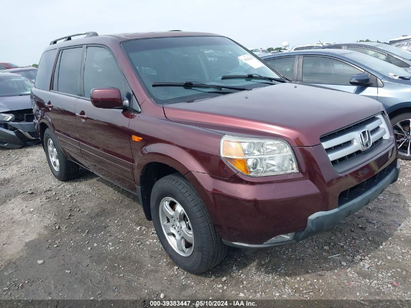 2008 Honda Pilot Se VIN: 5FNYF283X8B013024 Lot: 39383447