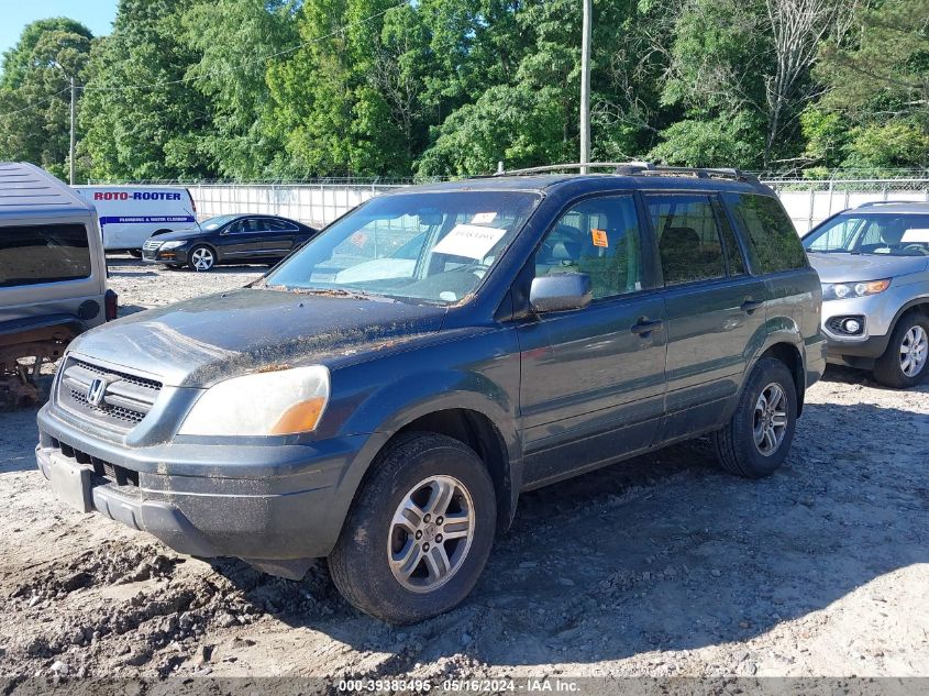 2005 Honda Pilot Ex-L VIN: 5FNYF18685B013071 Lot: 39383495