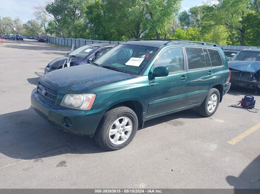 2002 Toyota Highlander Limited VIN: JTEHF21AX20059835 Lot: 39383615