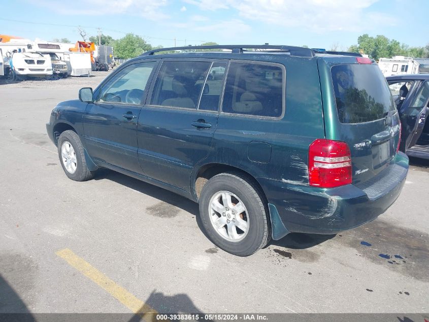 2002 Toyota Highlander Limited VIN: JTEHF21AX20059835 Lot: 39383615