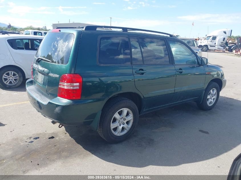 2002 Toyota Highlander Limited VIN: JTEHF21AX20059835 Lot: 39383615