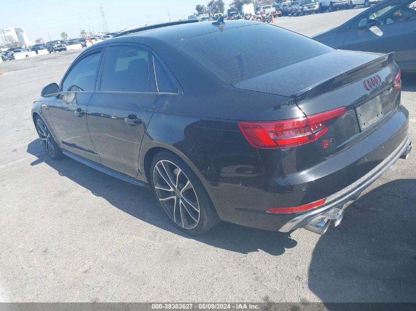 2018 Audi S4 3.0T Premium Plus VIN: WAUC4AF41JA001751 Lot: 39383627