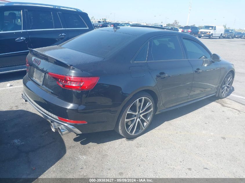 2018 Audi S4 3.0T Premium Plus VIN: WAUC4AF41JA001751 Lot: 39383627