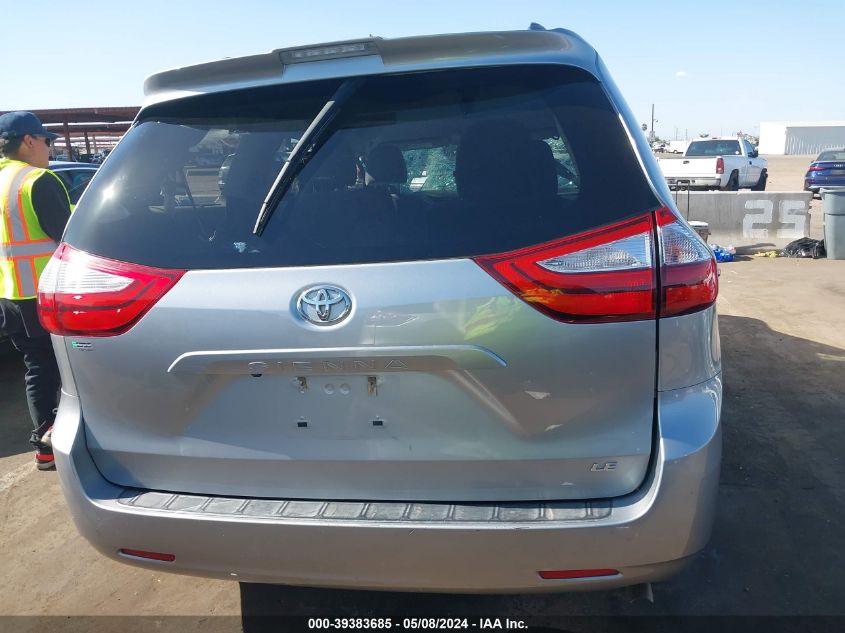 2018 Toyota Sienna Le 8 Passenger VIN: 5TDKZ3DC3JS926203 Lot: 39383685