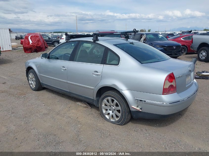 2003 Volkswagen Passat Gls VIN: WVWPD63B13P247123 Lot: 39383812