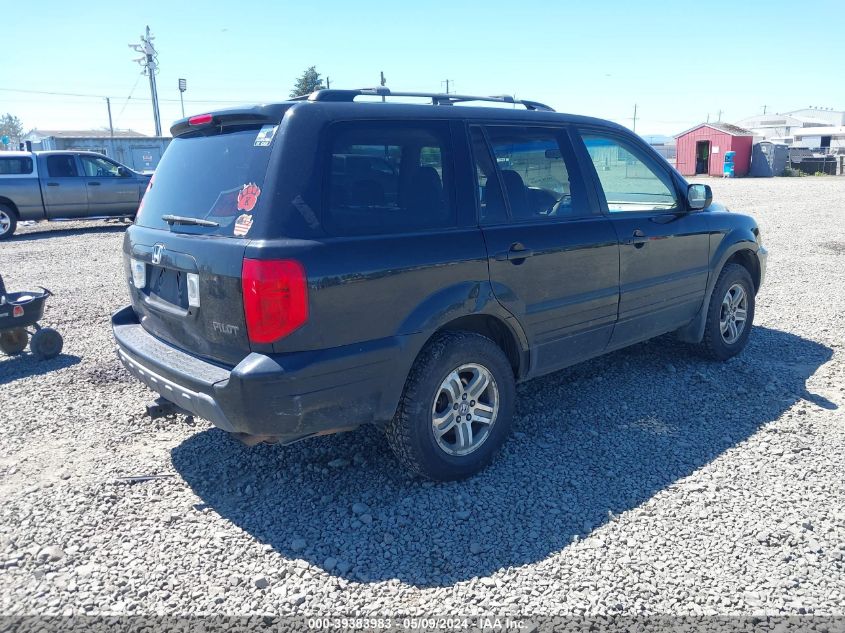 2005 Honda Pilot Ex-L VIN: 5FNYF18605B004963 Lot: 39383983