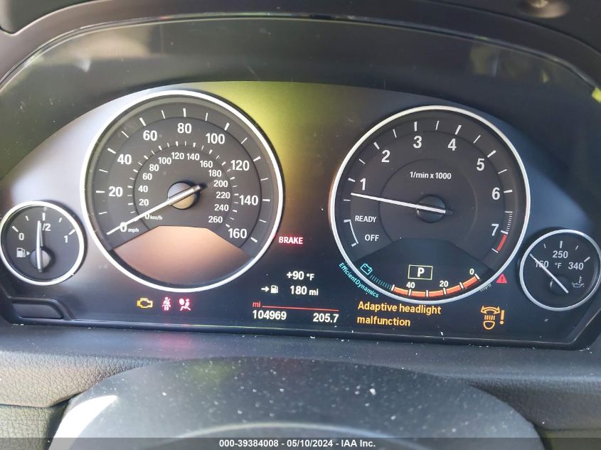 2015 BMW 328I xDrive VIN: WBA3B5G52FNS16334 Lot: 39384008