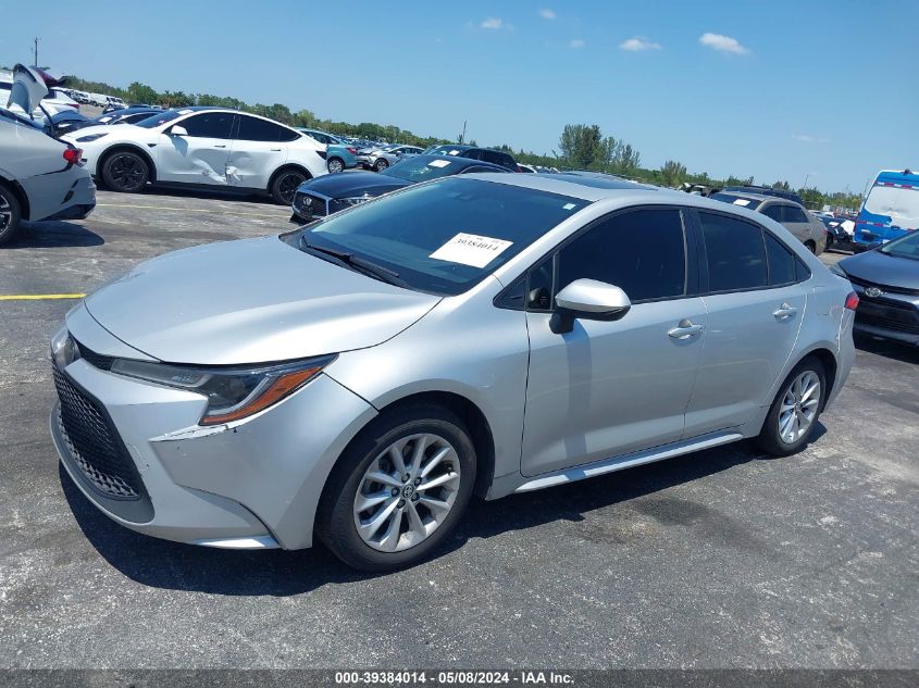 2020 Toyota Corolla Le VIN: JTDHPRAE5LJ033216 Lot: 39384014