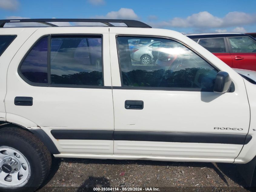 1999 Isuzu Rodeo Ls/Lse/S 3.2L VIN: 4S2CK58W9X4328411 Lot: 39384114