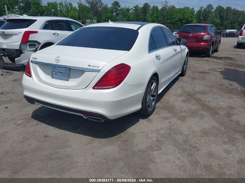 2015 Mercedes-Benz S 550 4Matic VIN: WDDUG8FB4FA088628 Lot: 39384171