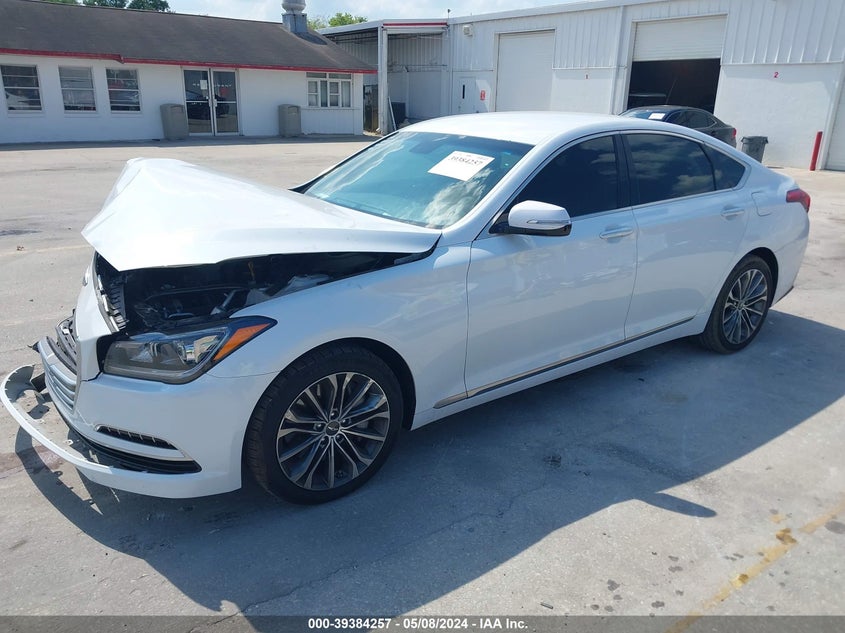 2016 Hyundai Genesis 3.8 VIN: KMHGN4JE8GU107619 Lot: 39384257