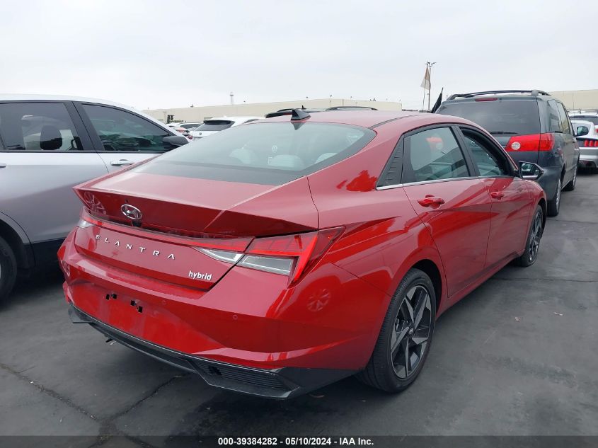 2023 Hyundai Elantra Hybrid Limited VIN: KMHLN4AJXPU051663 Lot: 39384282