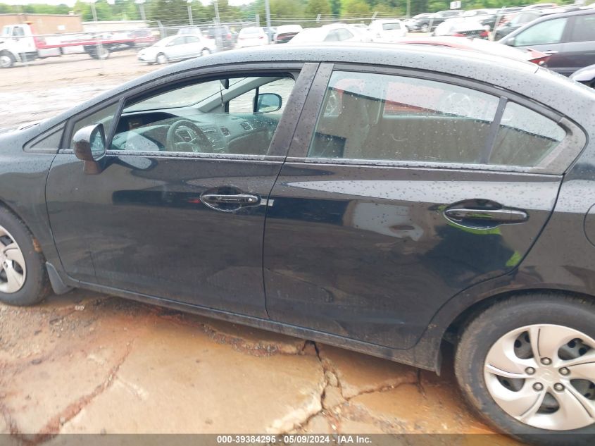 2014 Honda Civic Lx VIN: 2HGFB2F58EH524603 Lot: 39384295