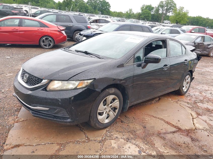 2014 Honda Civic Lx VIN: 2HGFB2F58EH524603 Lot: 39384295