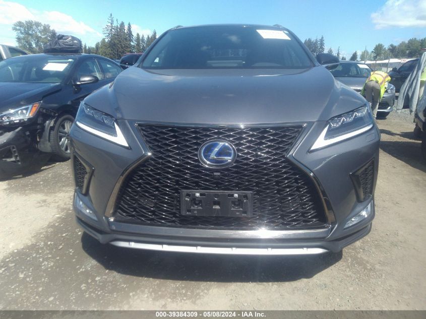 2022 Lexus Rx 450H F Sport Handling VIN: 2T2YGMDA8NC081315 Lot: 39384309