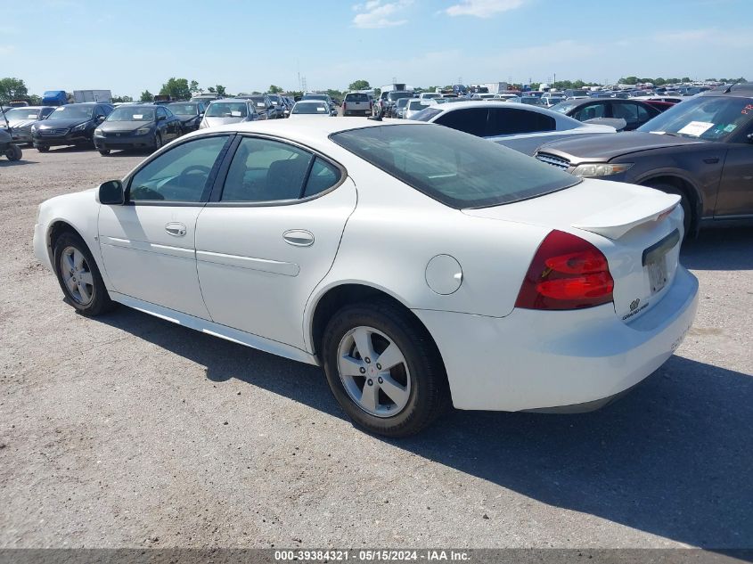 2008 Pontiac Grand Prix VIN: 2G2WP552181174872 Lot: 39384321