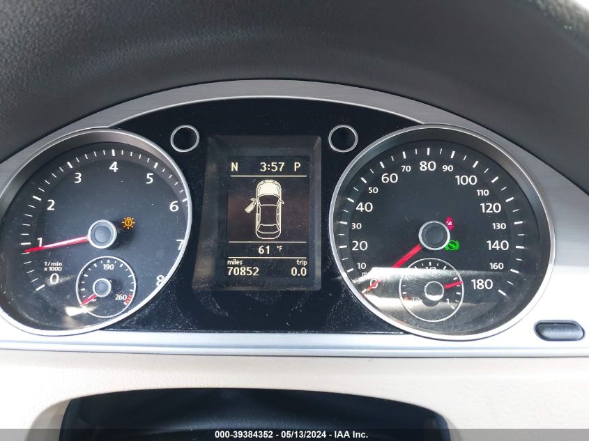 2013 Volkswagen Cc 2.0T Sport Plus VIN: WVWBP7AN6DE501510 Lot: 39384352