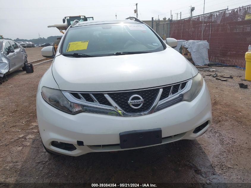 2013 Nissan Murano Sl VIN: JN8AZ1MU3DW204411 Lot: 39384354