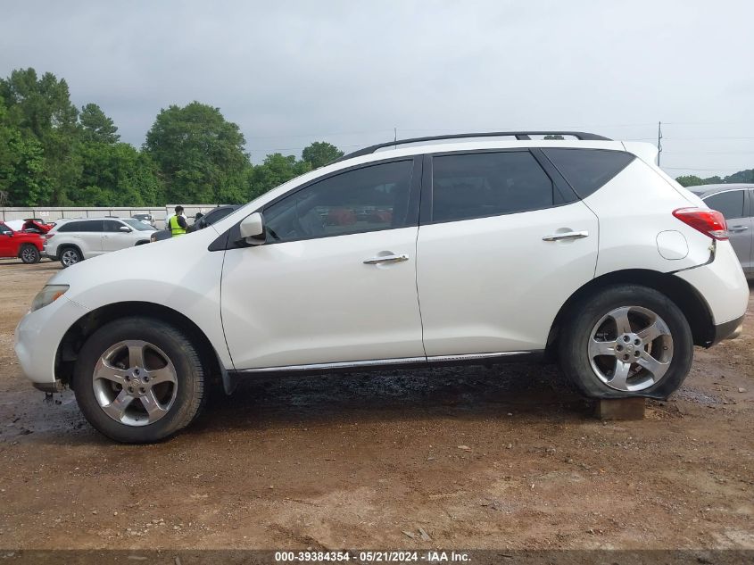 2013 Nissan Murano Sl VIN: JN8AZ1MU3DW204411 Lot: 39384354