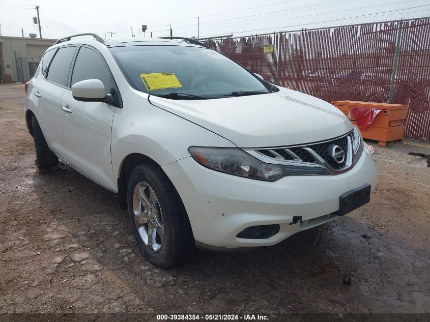 2013 Nissan Murano Sl VIN: JN8AZ1MU3DW204411 Lot: 39384354