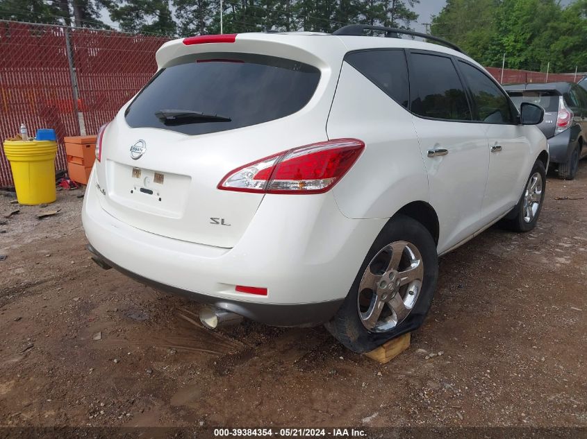 2013 Nissan Murano Sl VIN: JN8AZ1MU3DW204411 Lot: 39384354