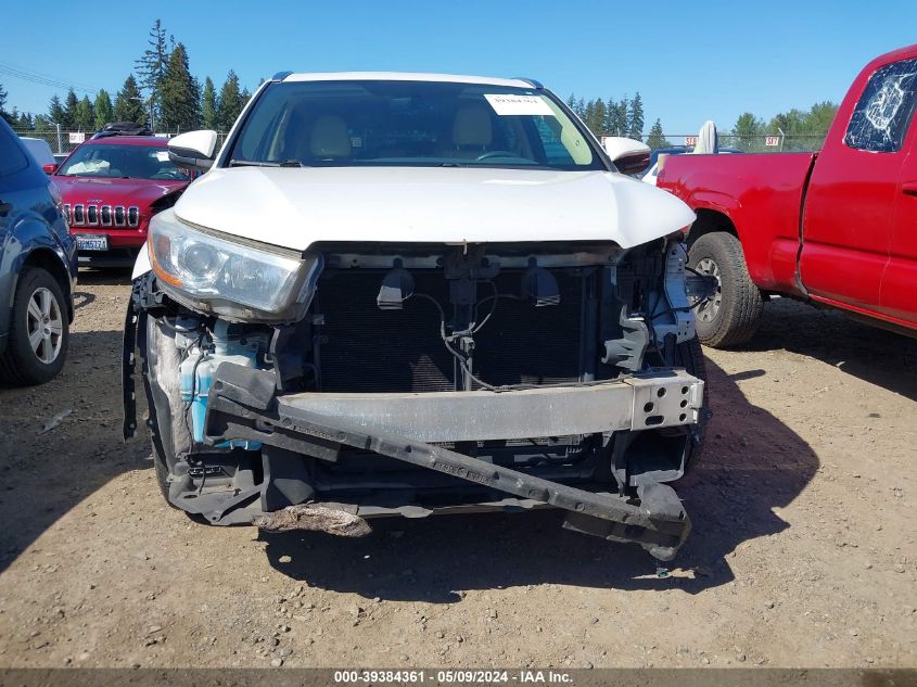 2015 Toyota Highlander Xle V6 VIN: 5TDJKRFH1FS222374 Lot: 39384361