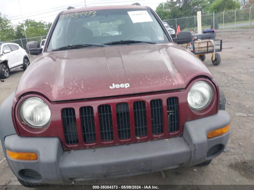 2003 Jeep Liberty Sport VIN: 1J4GL48K93W663114 Lot: 39384373