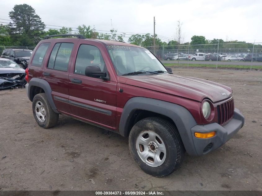 2003 Jeep Liberty Sport VIN: 1J4GL48K93W663114 Lot: 39384373