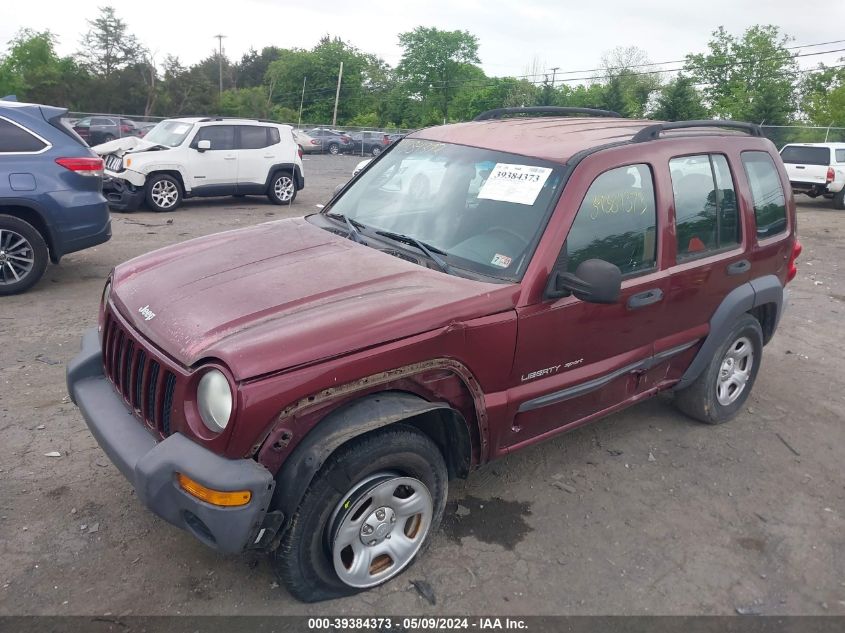 2003 Jeep Liberty Sport VIN: 1J4GL48K93W663114 Lot: 39384373