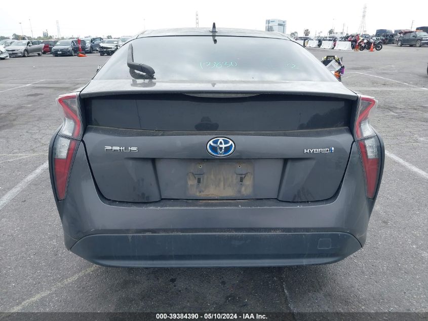 2016 Toyota Prius Three VIN: JTDKARFU6G3023523 Lot: 39384390