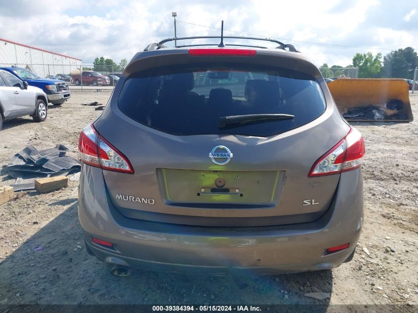 2012 Nissan Murano Sl VIN: JN8AZ1MU9CW109110 Lot: 39384394