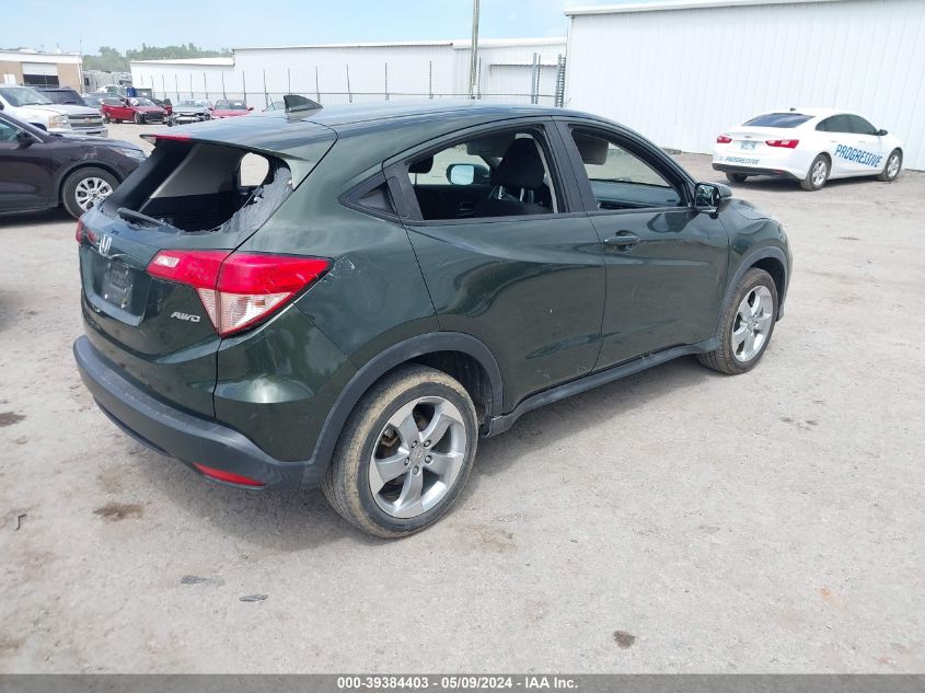 2016 Honda Hr-V Ex VIN: 3CZRU6H5XGM763336 Lot: 39384403