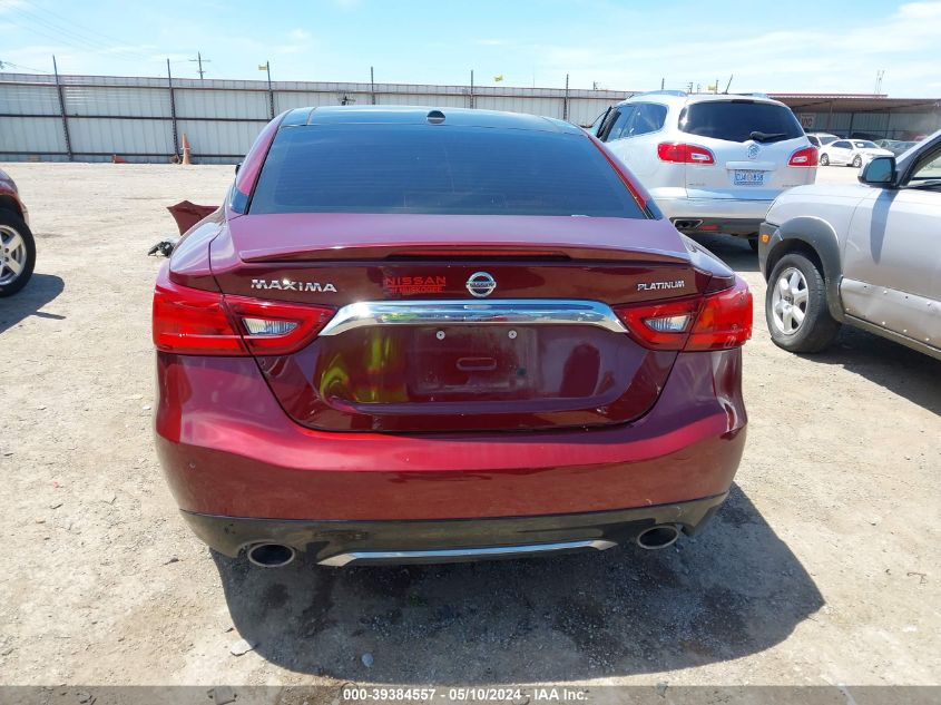 2018 Nissan Maxima 3.5 Platinum VIN: 1N4AA6AP0JC409010 Lot: 39384557