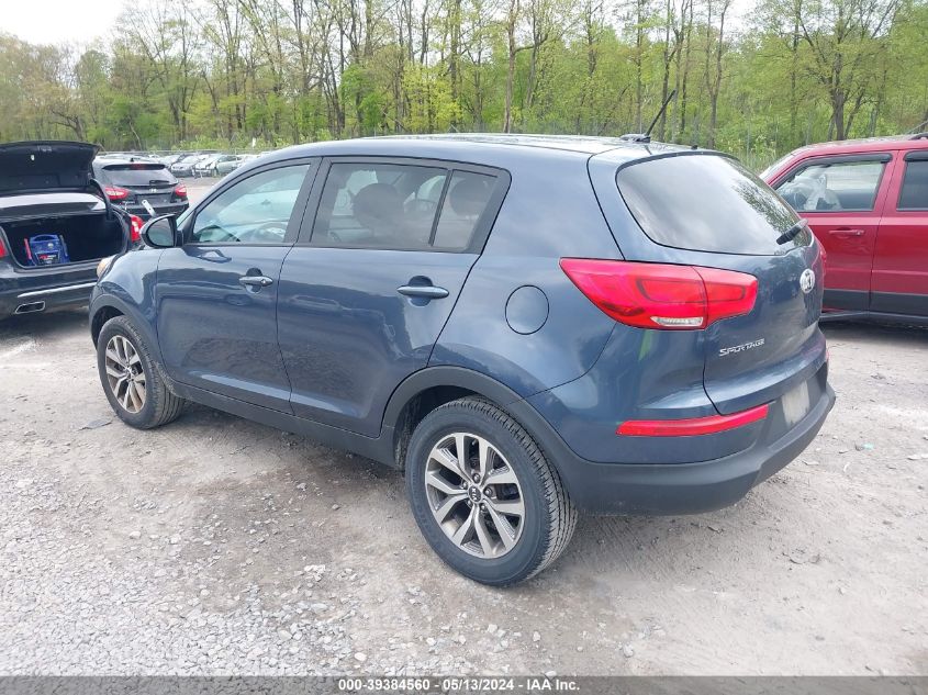 2014 Kia Sportage Lx VIN: KNDPB3AC4E7576319 Lot: 39384560