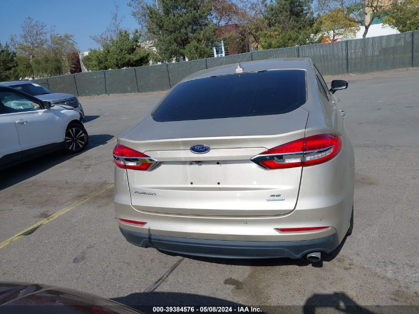 2019 Ford Fusion Se VIN: 3FA6P0HD3KR154126 Lot: 39384576