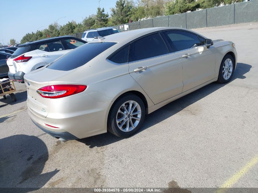 2019 Ford Fusion Se VIN: 3FA6P0HD3KR154126 Lot: 39384576