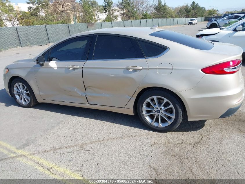 2019 Ford Fusion Se VIN: 3FA6P0HD3KR154126 Lot: 39384576