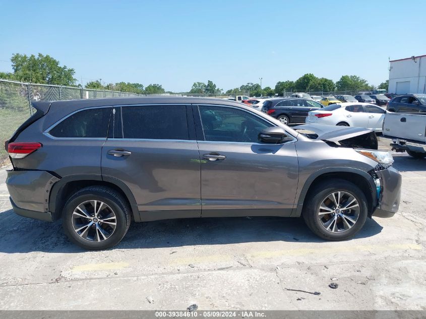 2019 Toyota Highlander Le VIN: 5TDZARFH6KS049273 Lot: 39384610