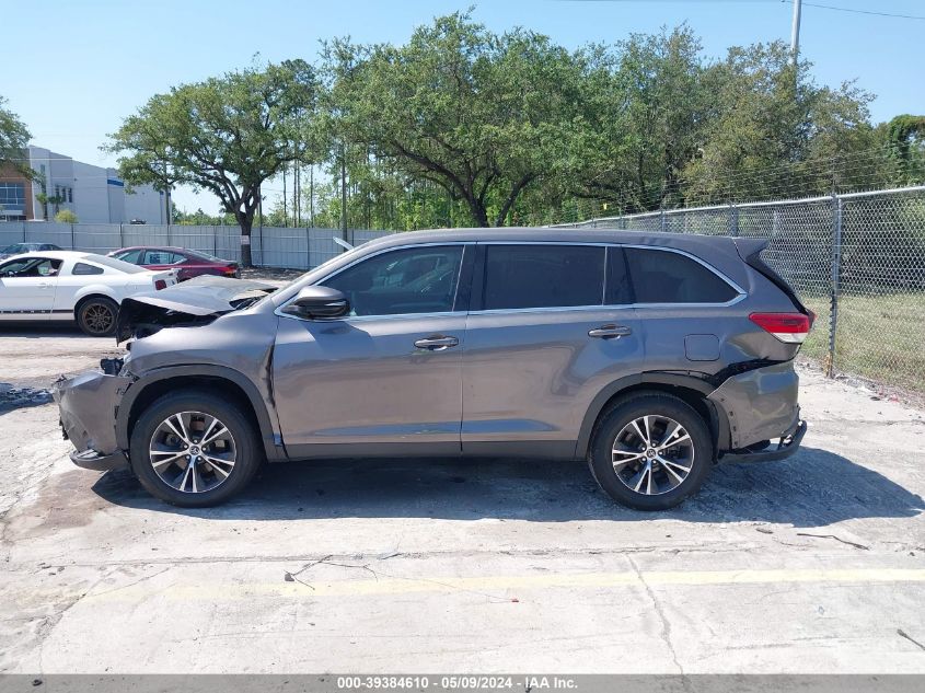 2019 Toyota Highlander Le VIN: 5TDZARFH6KS049273 Lot: 39384610