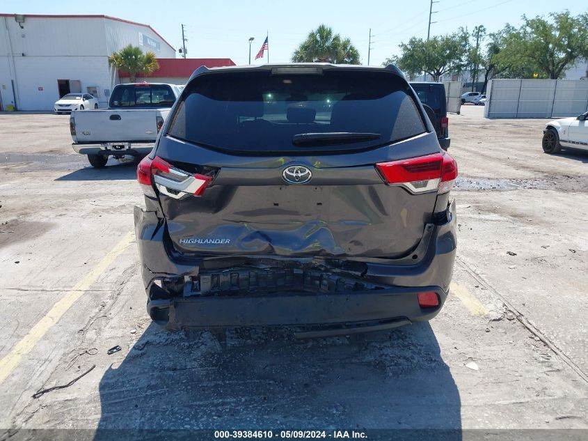 2019 Toyota Highlander Le VIN: 5TDZARFH6KS049273 Lot: 39384610