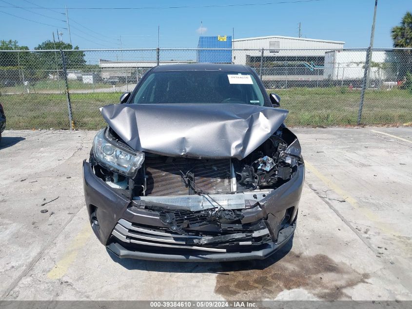 2019 Toyota Highlander Le VIN: 5TDZARFH6KS049273 Lot: 39384610